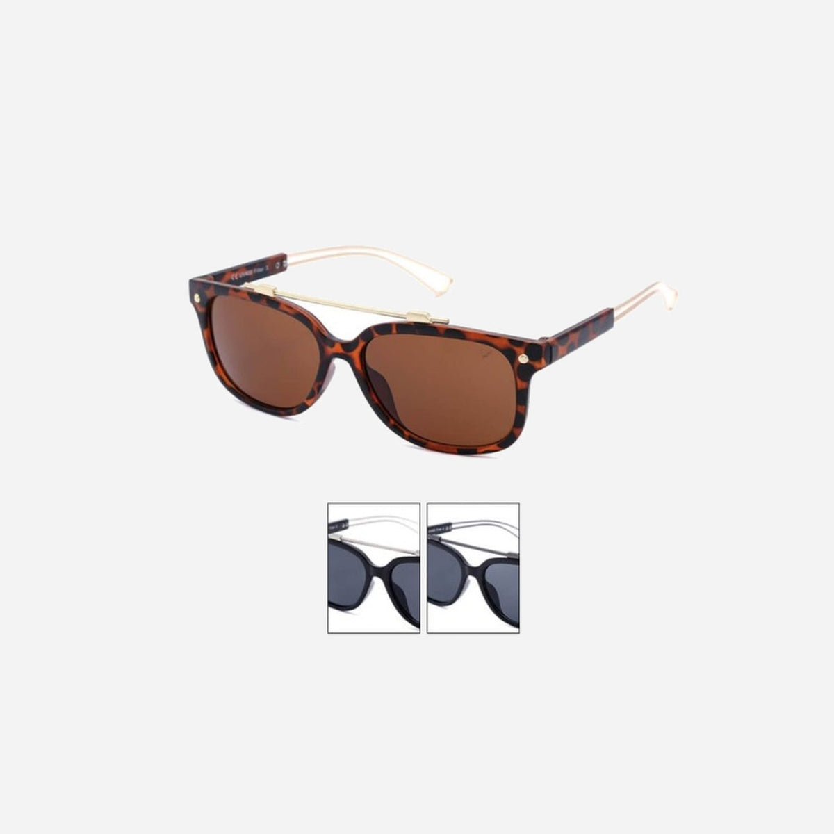 Lunettes de soleil classique léopard assorti V1421