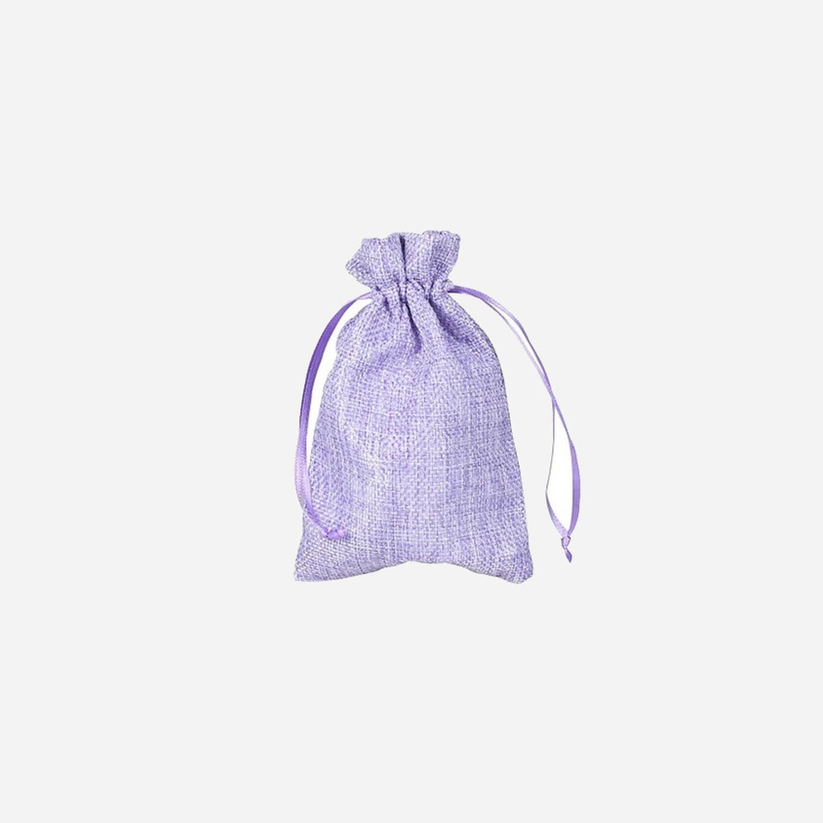 Sac en toile de jute lilas 15x9.5 cm