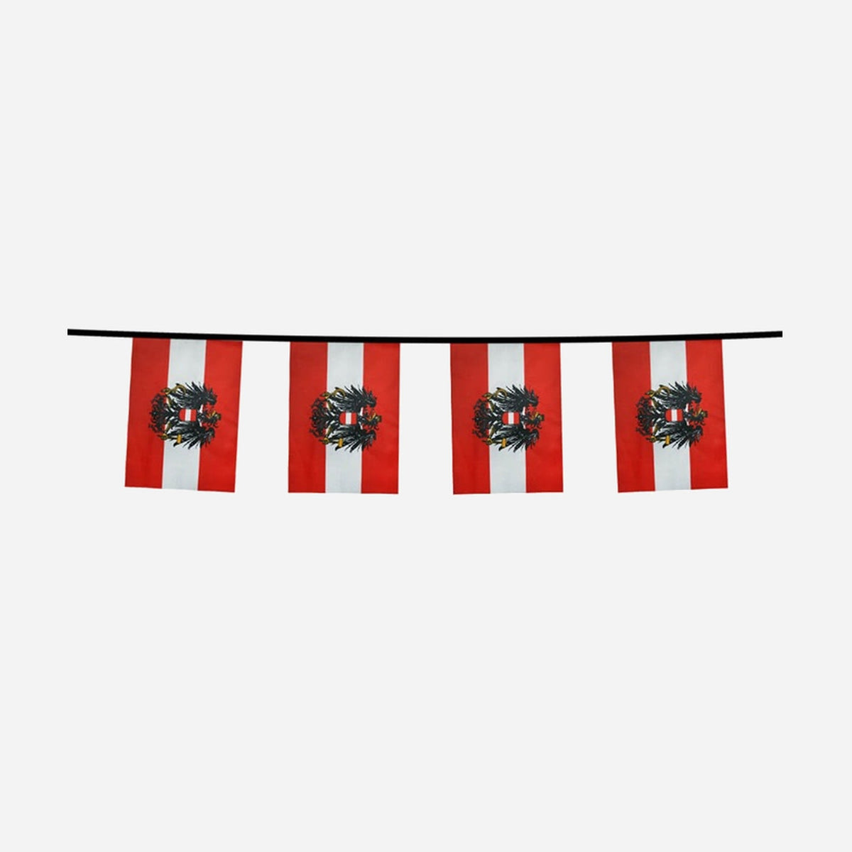 Guirlande 12 drapeaux fanions autriche 4,5 m