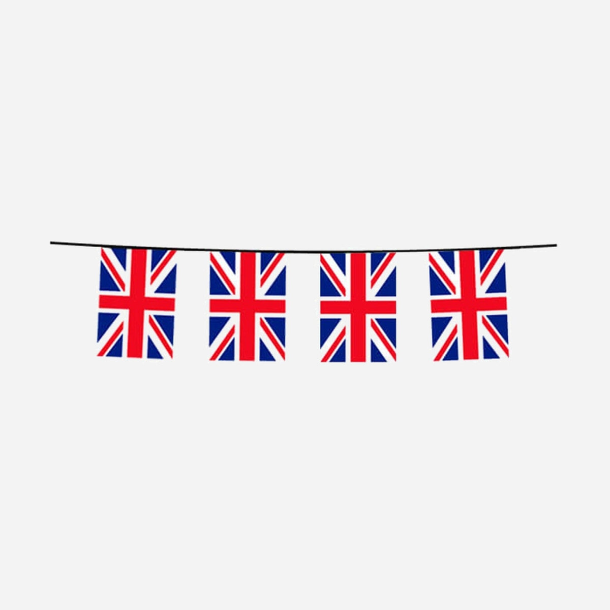 Guirlande 12 drapeaux fanions grande bretagne 4,5 m