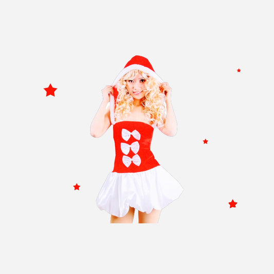 Déguisement de mère Noël avec cape 2 pièces
