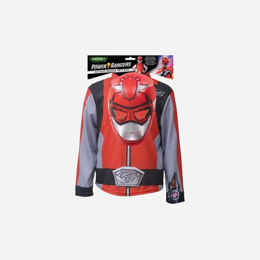T-shirt avec masque Power Rangerâ¢ rouge enfant Taille unique