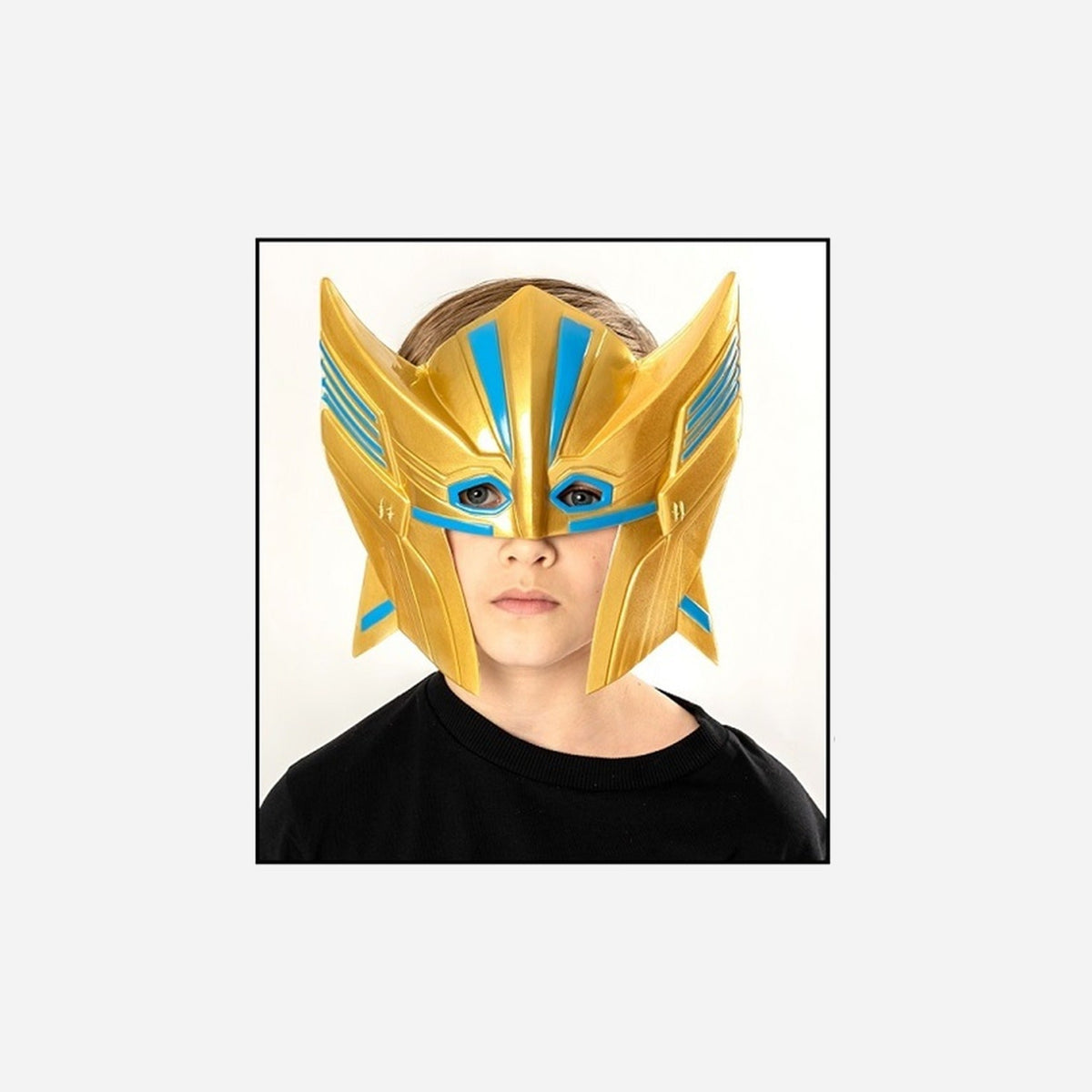 Masque coque Thor™ or et bleu enfant