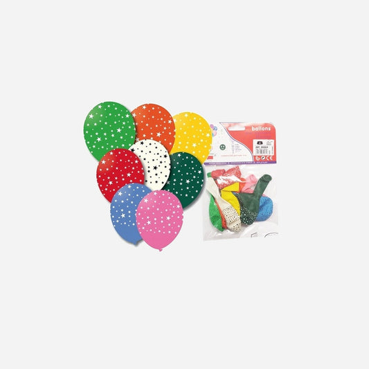 Lot de 8 ballons étoiles
