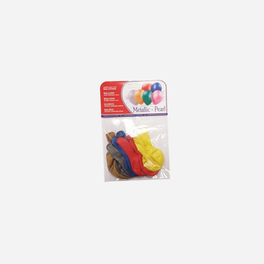 Lot de 10 ballons métallisés nacrés assorti 30 cm