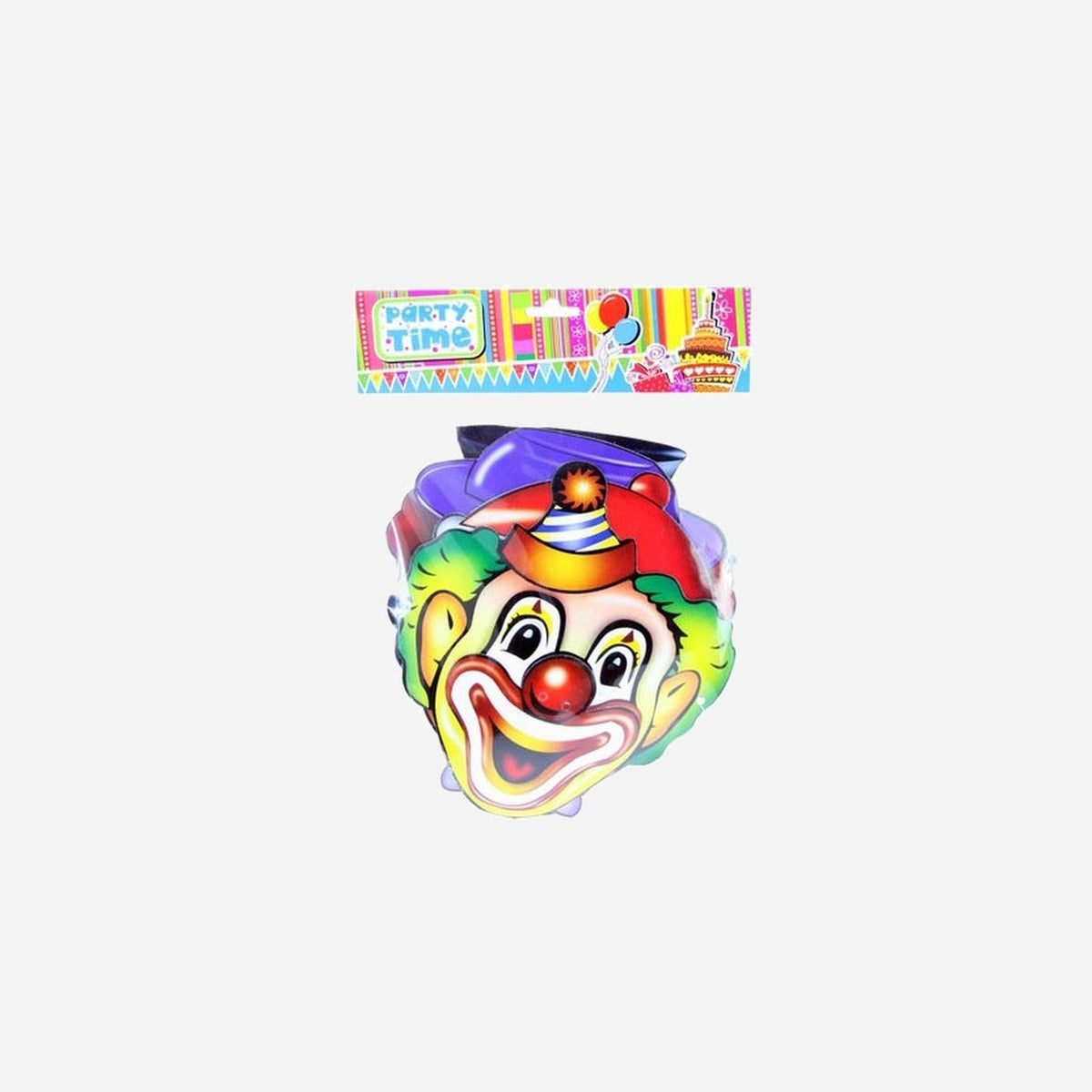 Lot de 4 masques en carton clown pour enfant