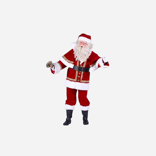 Déguisement de père Noël 4 pièces velours luxe PRO