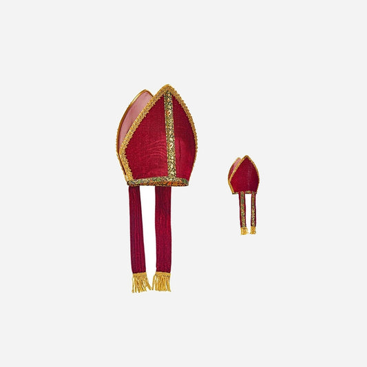 Mitre de Saint-Nicolas avec ornements luxe 65 cm