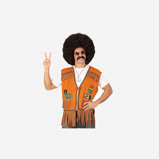 Gilet à franges hippie baba cool Taille M/L