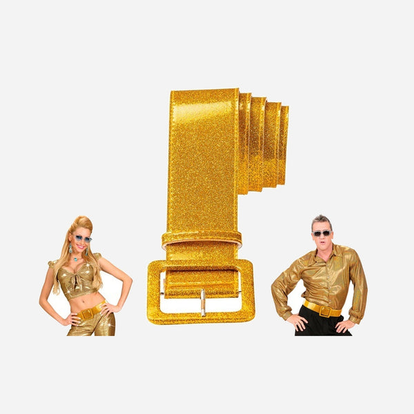Ceinture à paillettes or luxe 120 cm