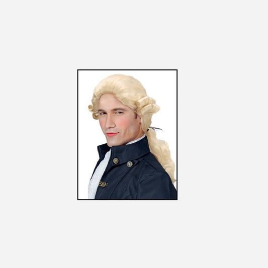 Perruque blonde colonial/rococo homme