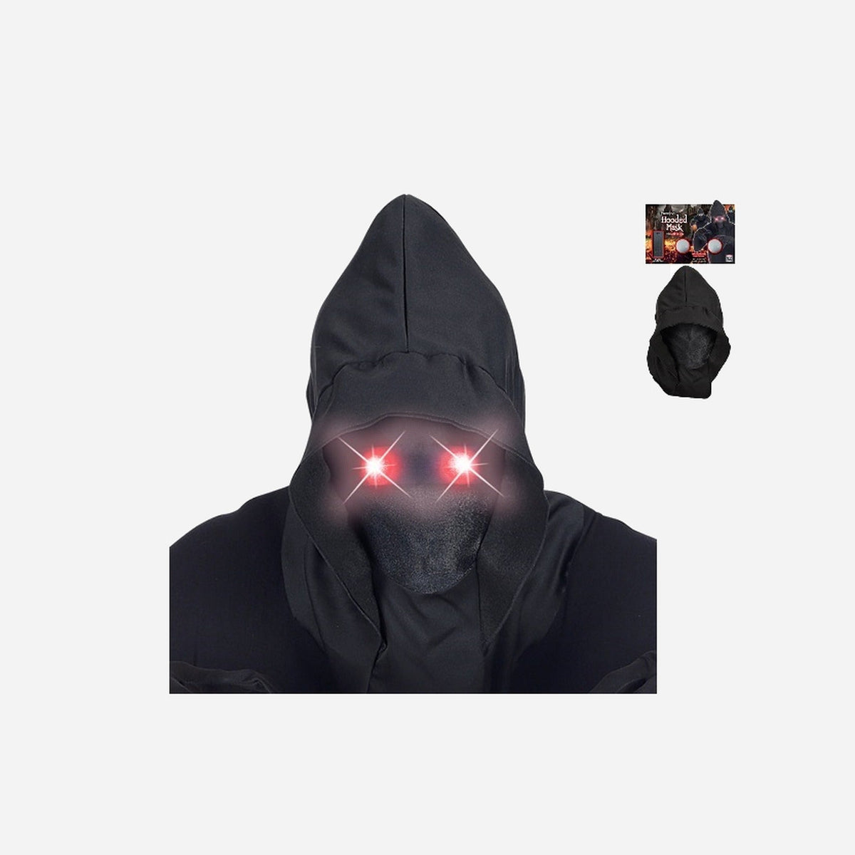 Masque capuche avec yeux LED's lumineux rouge