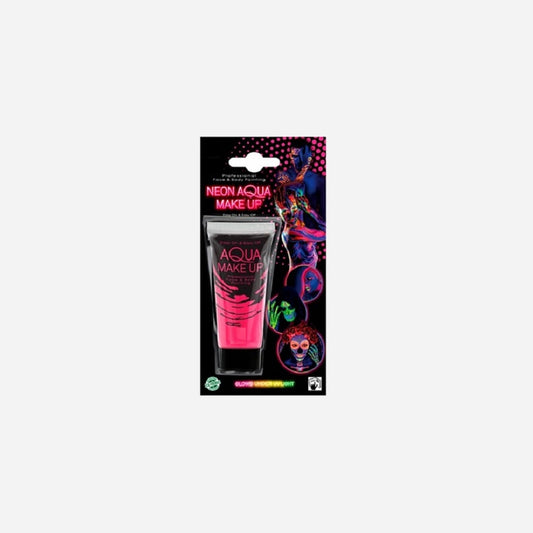 Maquillage crème à l'eau en tube rose fluo 30 ml de fête