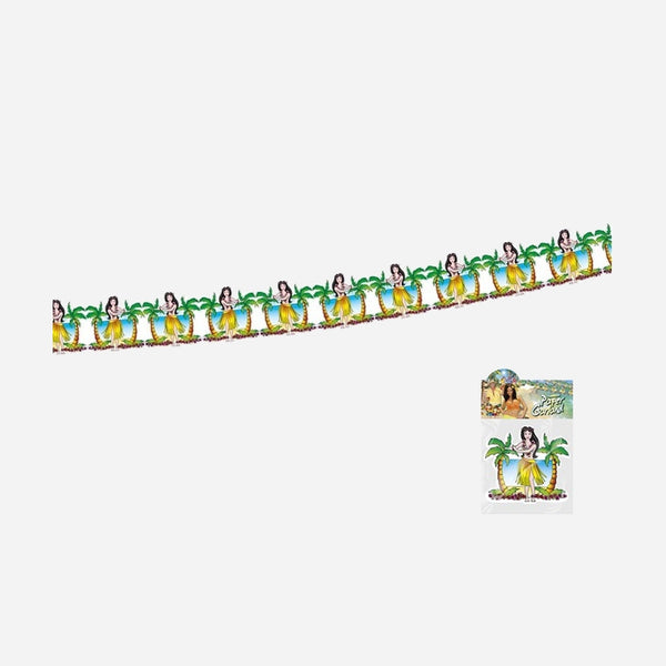 Guirlande motifs Hawaïenne/Tahitienne avec palmiers 3 m