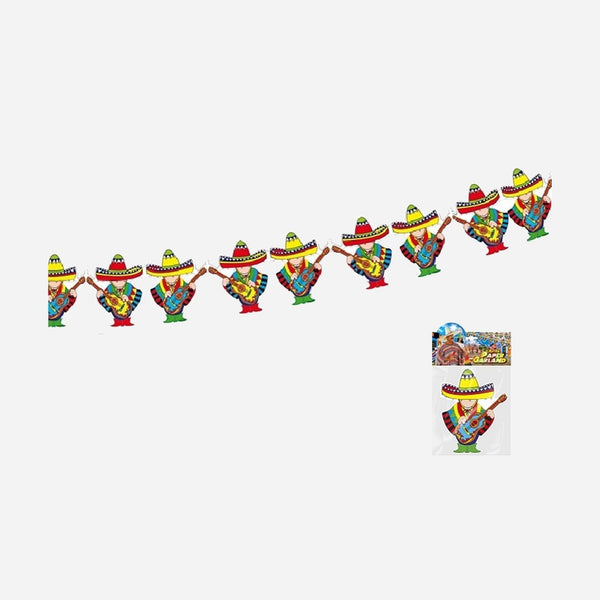 Guirlande motifs "Mariachi" avec guitare 3 m
