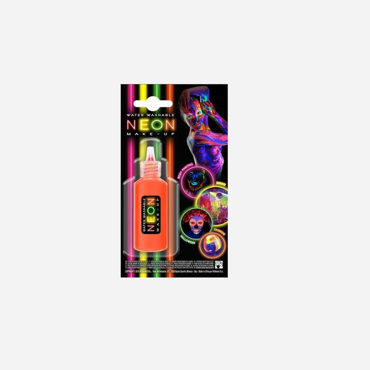 Maquillage à l'eau néon fluo orange 18 g de fête