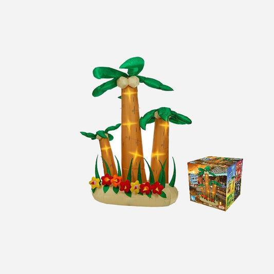 Set de 3 palmiers gonflables lumineux 2,4 m