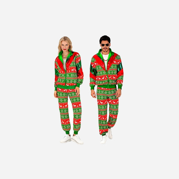 Déguisement survêtement fluo neon motifs Noël adulte