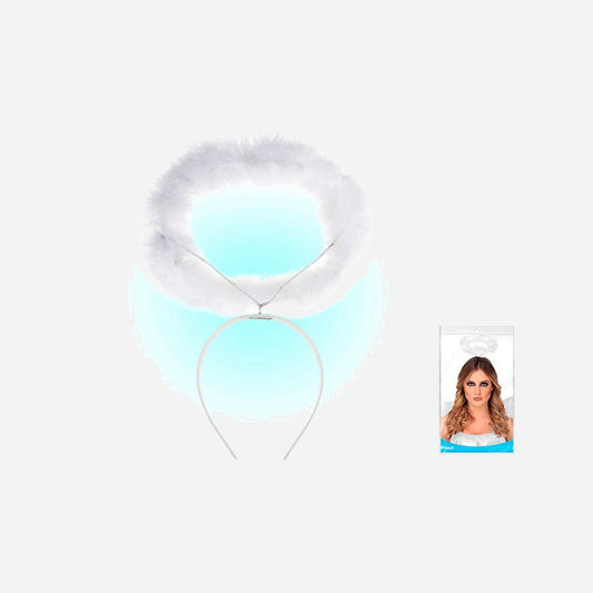 Serre-tête auréole d'ange blanc luxe