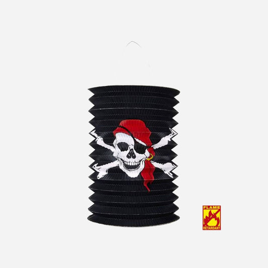 Lanterne lampion pirate noir 28 cm
