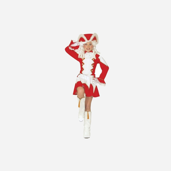 Déguisement de majorette rouge enfant 5 pièces